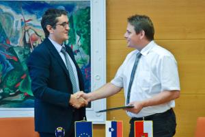 Direktor APPIE d.o.o. Goran Jovanović in župan mag. Marko Diaci